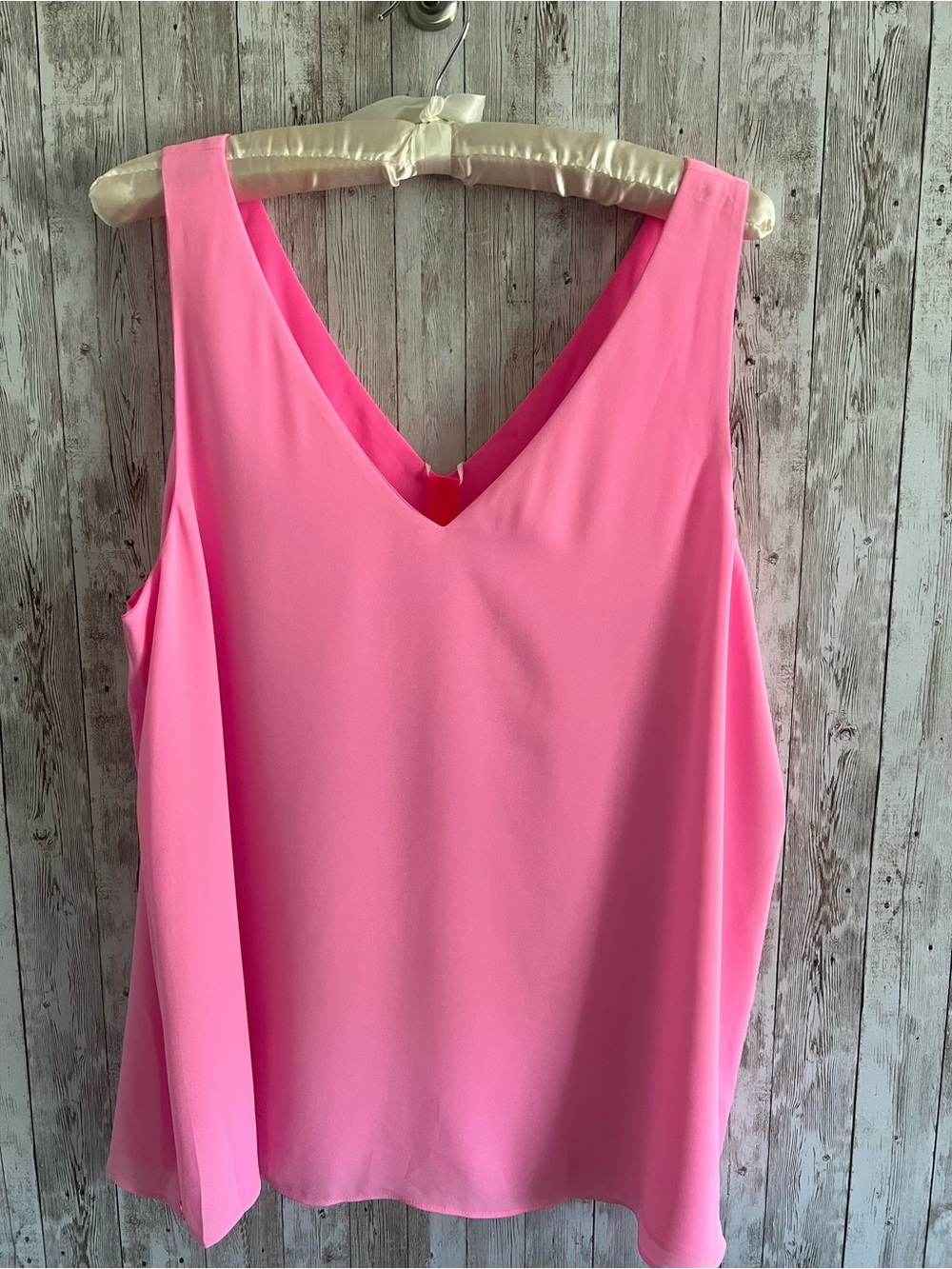 Lilly Pulitzer Florin Prosecco Pink Sleeveless V-Neck Top Reversible NEW XL